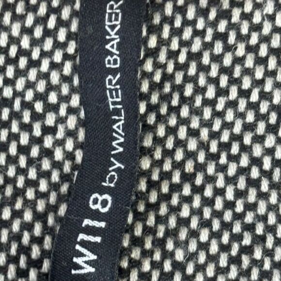 W118 By Walter Baker Tweed Wool Blend Fringe Trim Jacket Sz S - Picture 5 of 7